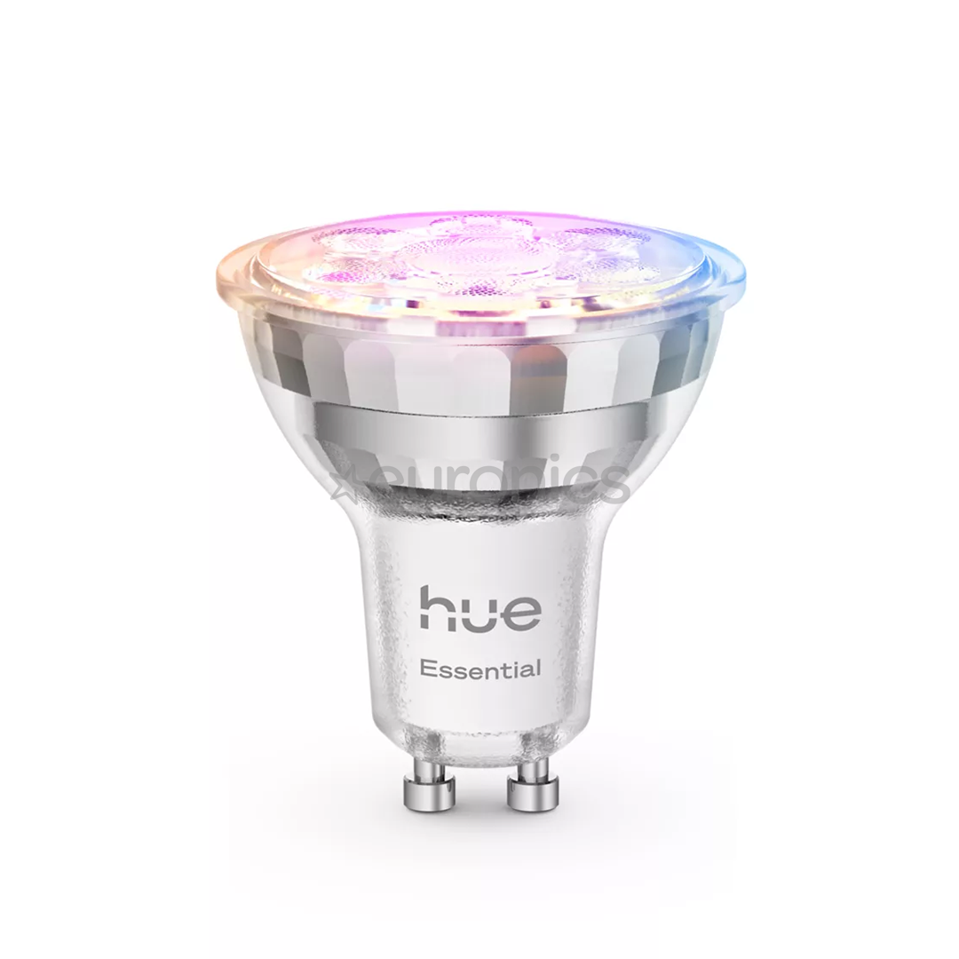 Philips Hue Essential Starter Kit, Spotlight + Hue Bridge, Full Color, GU10, 3 tk, valge - Nutivalgusti komplekt