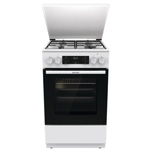 Gorenje, 62 л, ширина 50 см, белый - Газовая плита с электрической духовкой GK5C42WJ