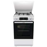 Gorenje, 62 л, ширина 50 см, белый - Газовая плита с электрической духовкой