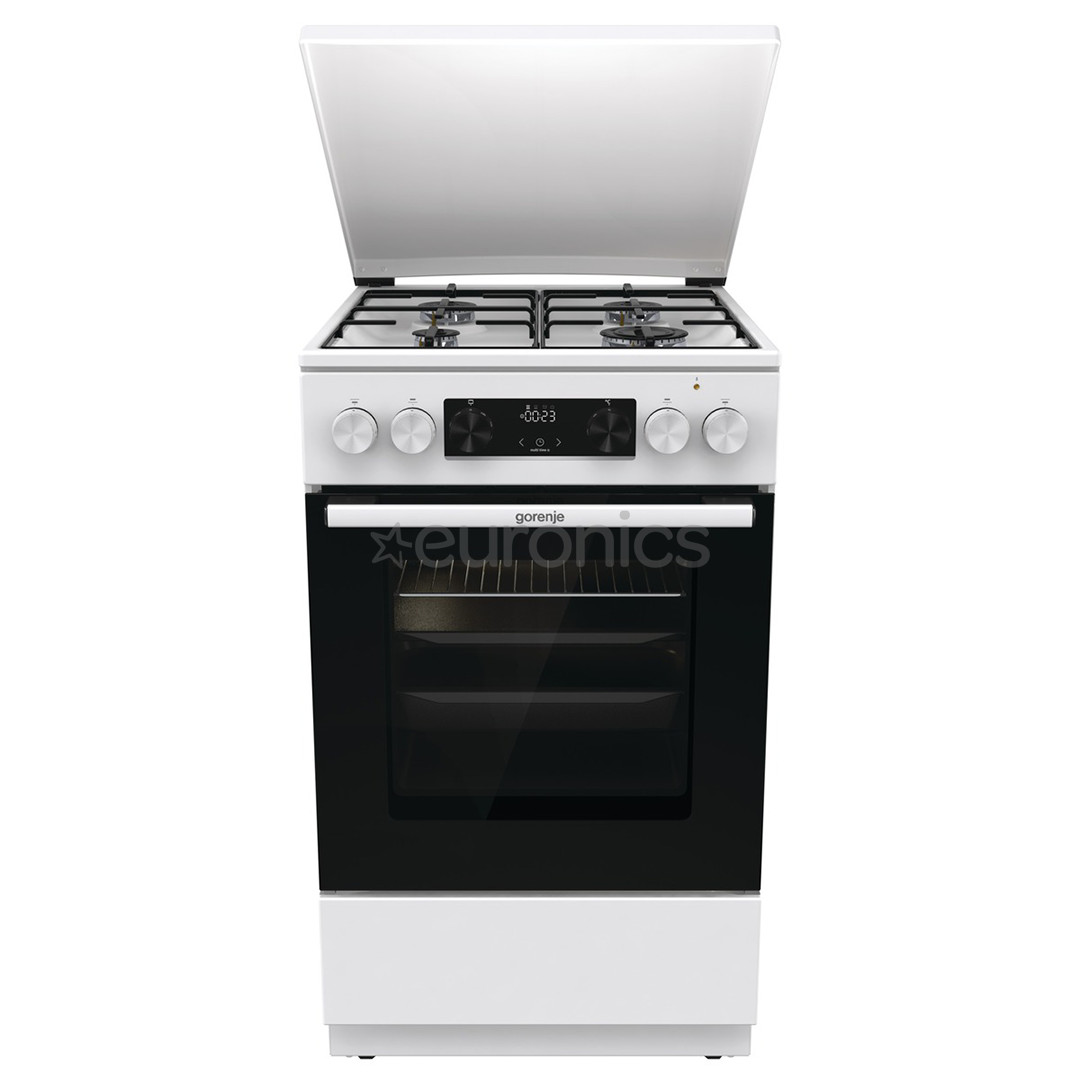 Gorenje, 62 L, width 50 cm, white - Gas cooker with electric oven