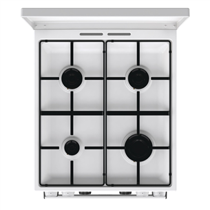 Gorenje, 62 л, ширина 50 см, белый - Газовая плита с электрической духовкой