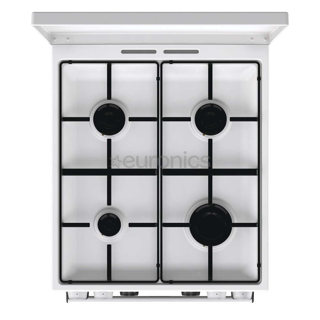 Gorenje, 62 L, width 50 cm, white - Gas cooker with electric oven