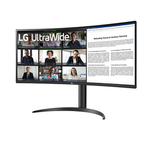 LG WR55QC UltraWide, 34'', QHD, LED VA, 100 Hz, USB-C, nõgus, must - Monitor