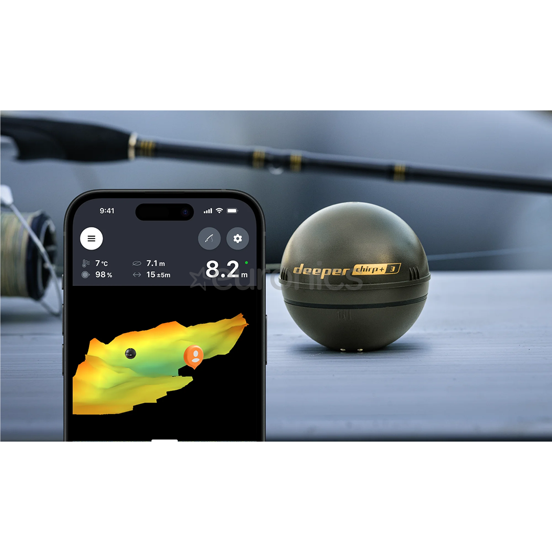 Deeper Smart Sonar Chirp+ 3, коричневый/зеленый - Эхолот