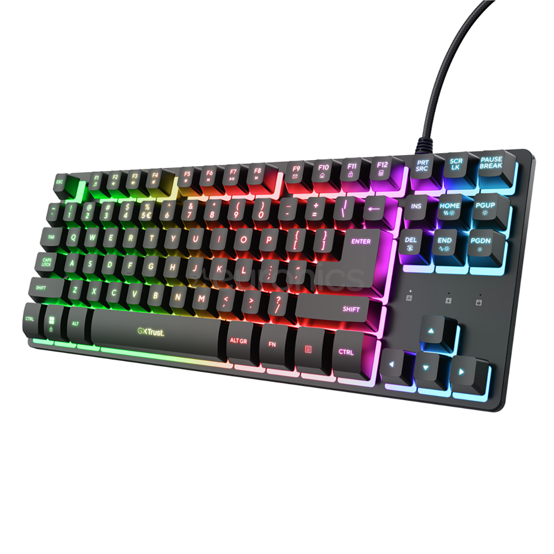 Trust GXT 833 Thado TKL, US, must - Klaviatuur