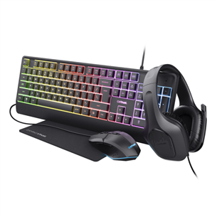 Trust GXT 792 Quadrox 4-in-1 Gaming Bundle, US, черный - Десктоп 25155