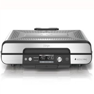 Ninja Sizzle Pro XL Grill & Flat Plate, hõbedane/must - Lauagrill