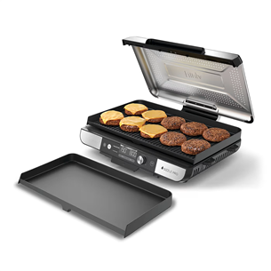 Ninja Sizzle Pro XL Grill & Flat Plate, серебристый/черный - Электрический гриль