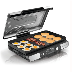 Ninja Sizzle Pro XL Grill & Flat Plate, серебристый/черный - Электрический гриль