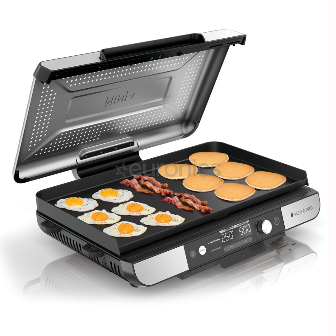 Ninja Sizzle Pro XL Grill & Flat Plate, hõbedane/must - Lauagrill
