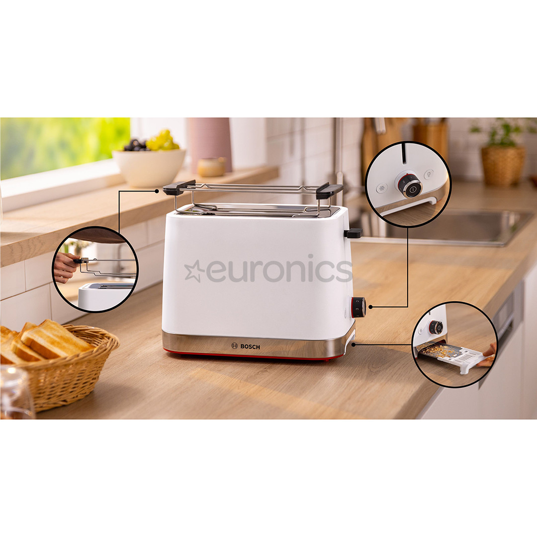 Bosch MyMoment, 950 W, white - Toaster