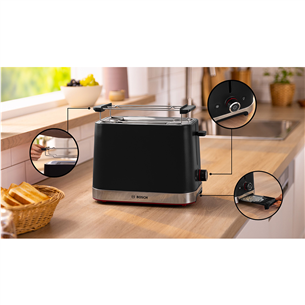 Bosch MyMoment, 950 Вт, черный - Тостер