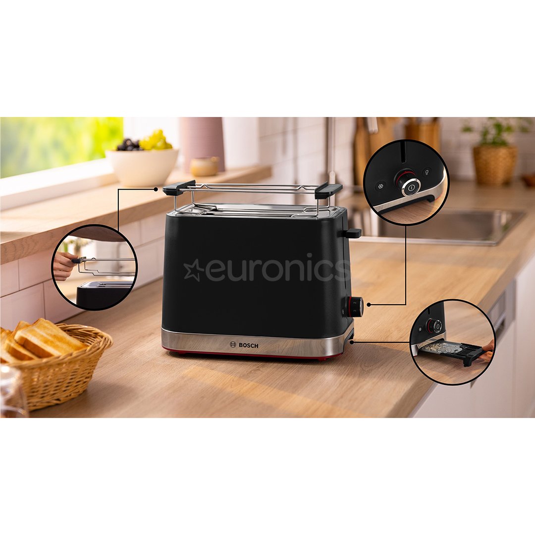 Bosch MyMoment, 950 Вт, черный - Тостер