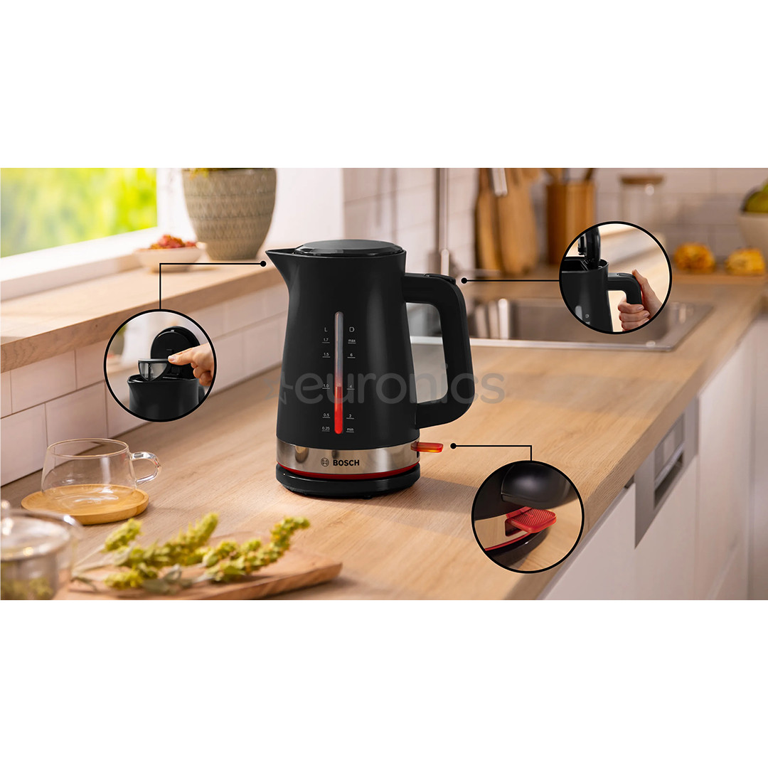 Bosch MyMoment, 2400 W, 1.7 L, must - Veekeetja