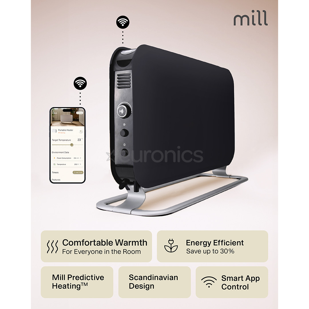 Mill, WiFi, 1200 W, must - Konvektor