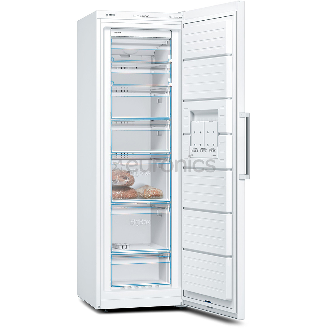 Bosch, Series 4, NoFrost, 242 L, height 186 cm, white - Freezer