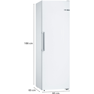 Bosch, Seeria 4, NoFrost, 242 L, kõrgus 186 cm, valge - Sügavkülmik