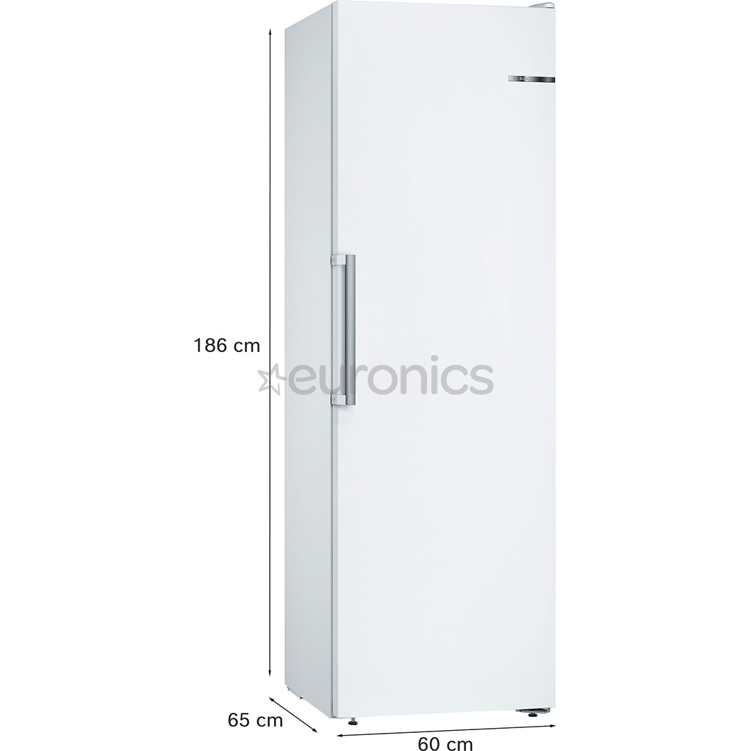 Bosch, Series 4, NoFrost, 242 L, height 186 cm, white - Freezer