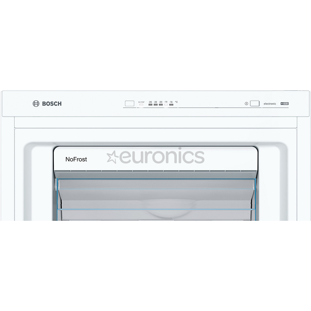 Bosch, Series 4, NoFrost, 242 L, height 186 cm, white - Freezer
