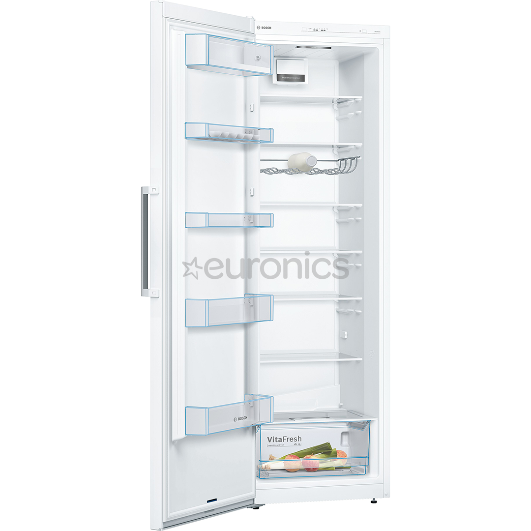 Bosch, Series 4, 346 L, height 186 cm, white - Cooler