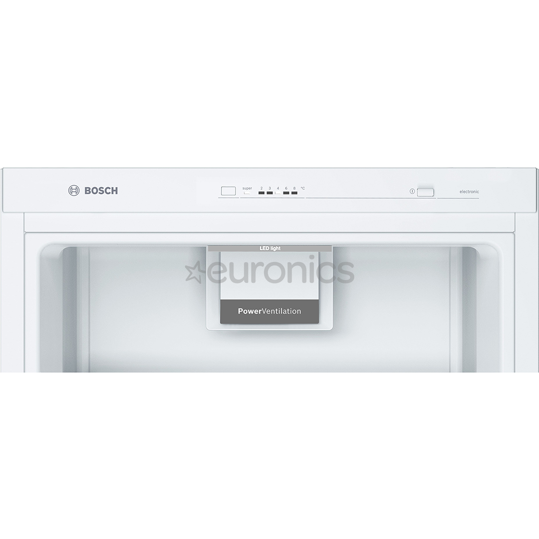 Bosch, Series 4, 346 L, height 186 cm, white - Cooler