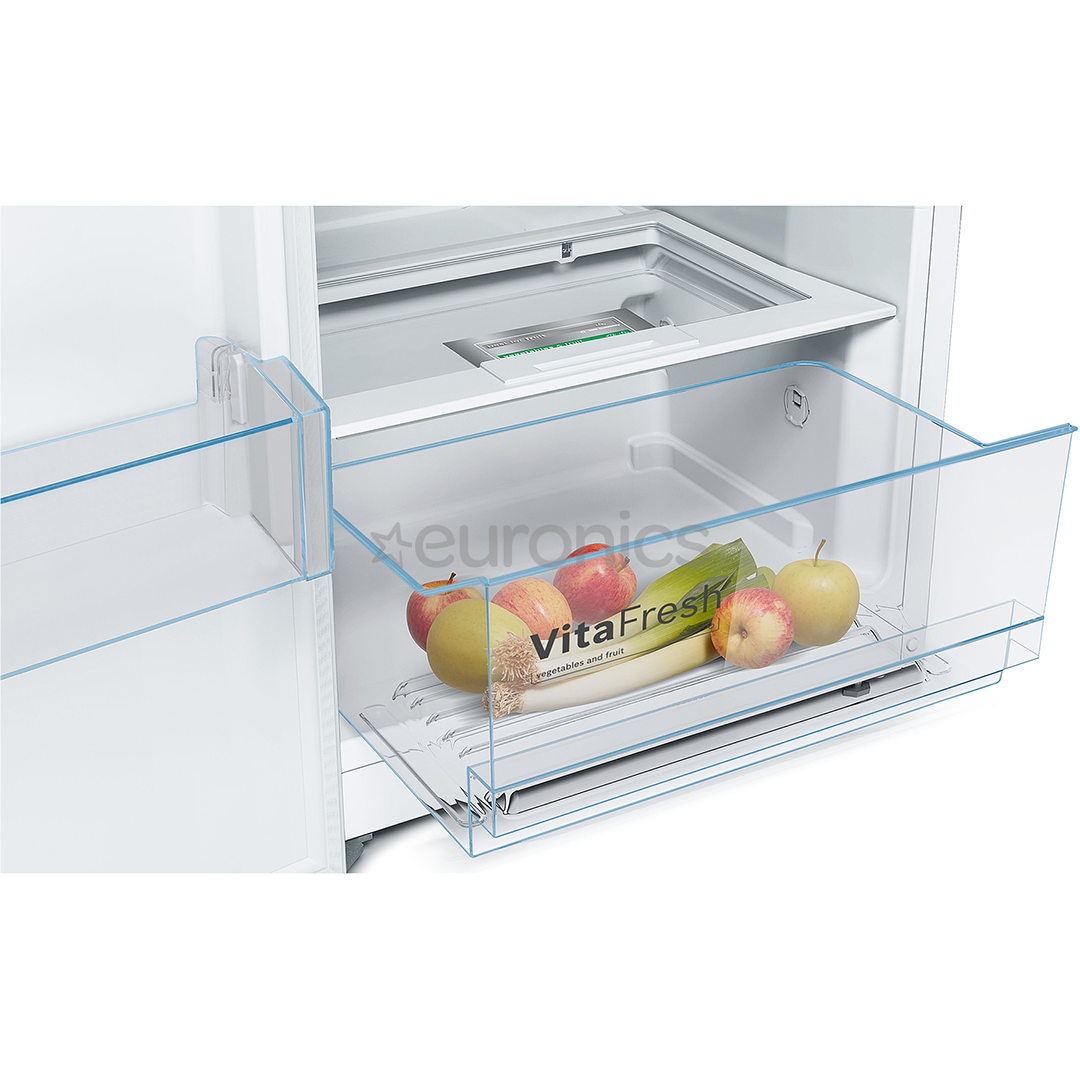 Bosch, Series 4, 346 L, height 186 cm, white - Cooler