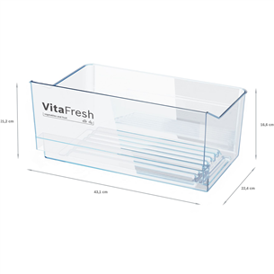 Bosch, Series 4, 346 L, height 186 cm, white - Cooler