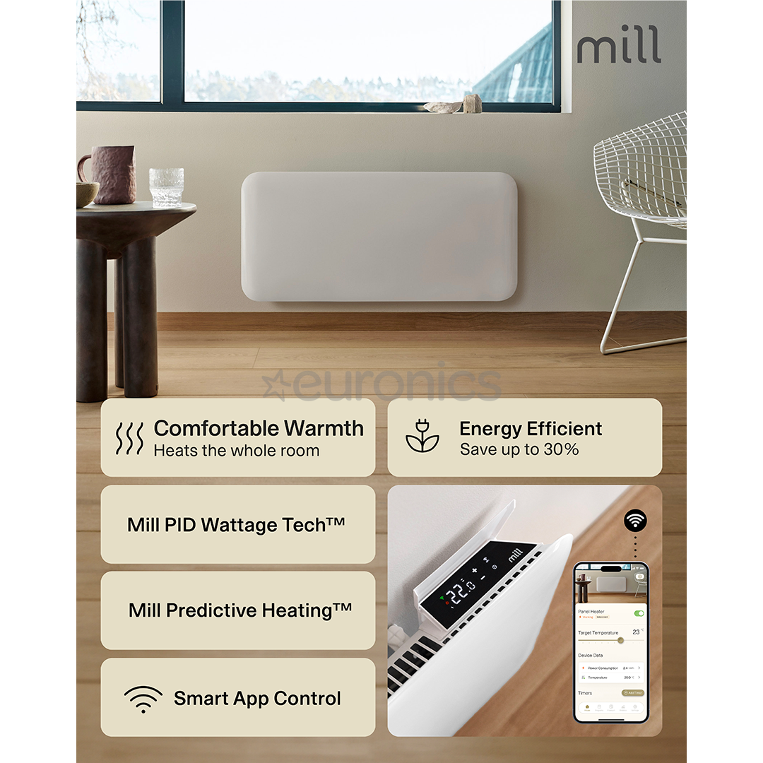 Mill Gen 4, Wi-Fi, 700 Вт, белый - Электрический радиатор