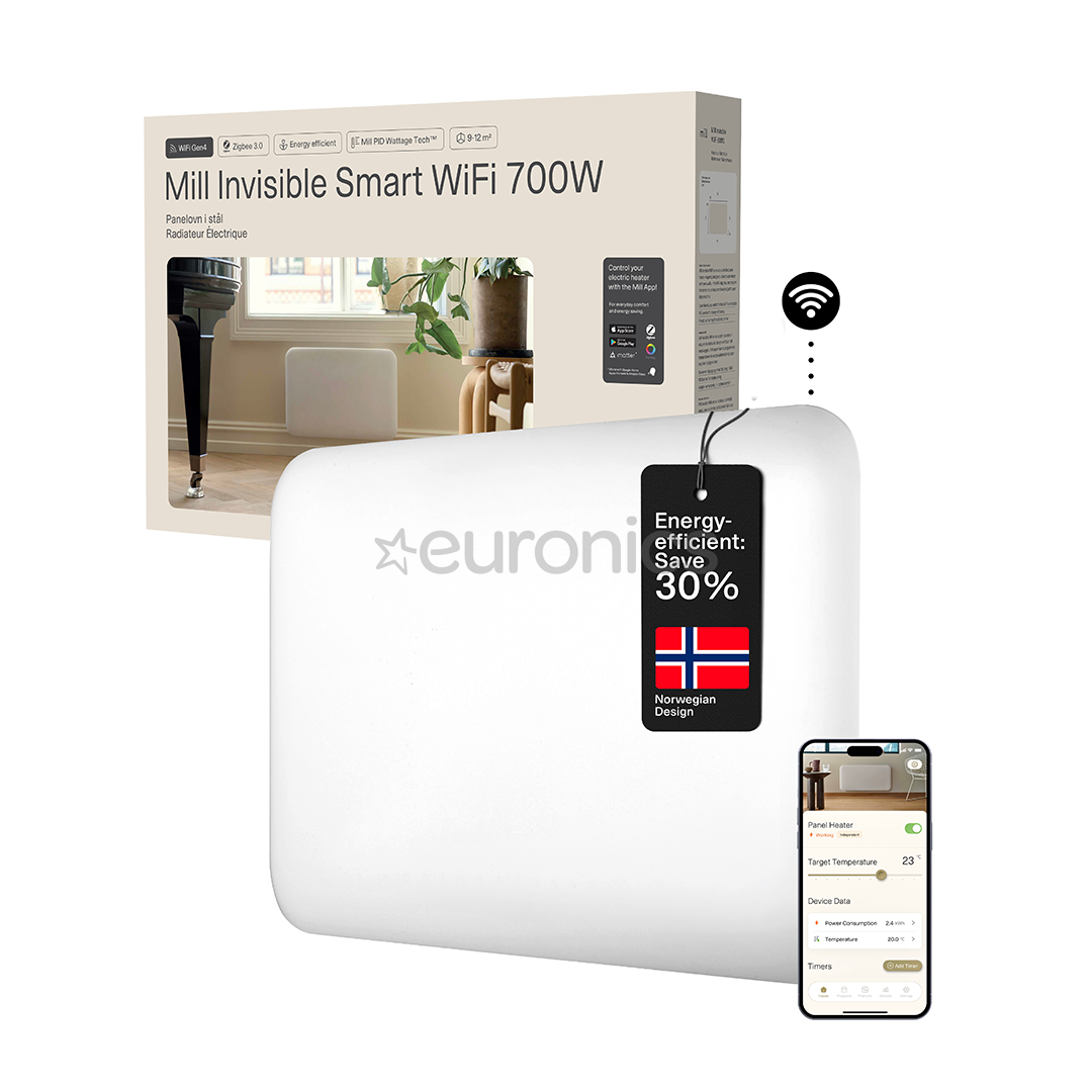 Mill Gen 4, Wi-Fi, 700 Вт, белый - Электрический радиатор