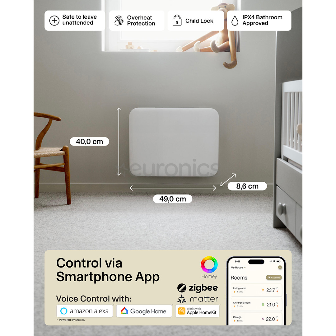 Mill Gen 4, Wi-Fi, 400 W, white - Electric radiator