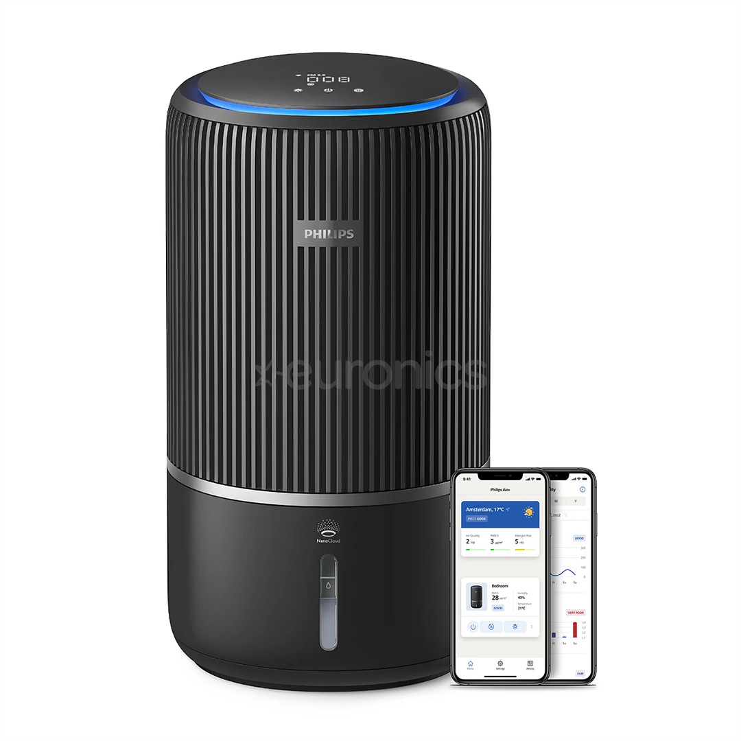 Philips PureProtect Water 3400 Series, black - 2-in-1 Air Purifier and Humidifier