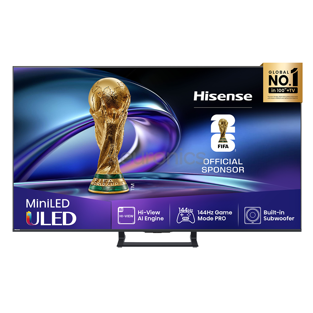 Hisense E8Q, 50'', 4K UHD, ULED, Mini LED, black - TV