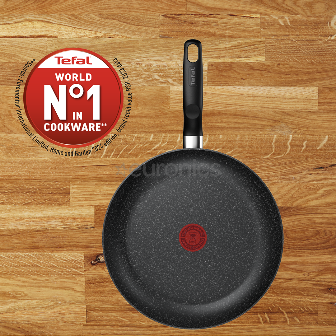 Tefal Dark Essential, 24/28 cm, black - Frypan set