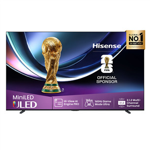 Hisense U7Q PRO, 100'', 4K UHD, ULED, Mini LED, must - Teler 100U7QPRO