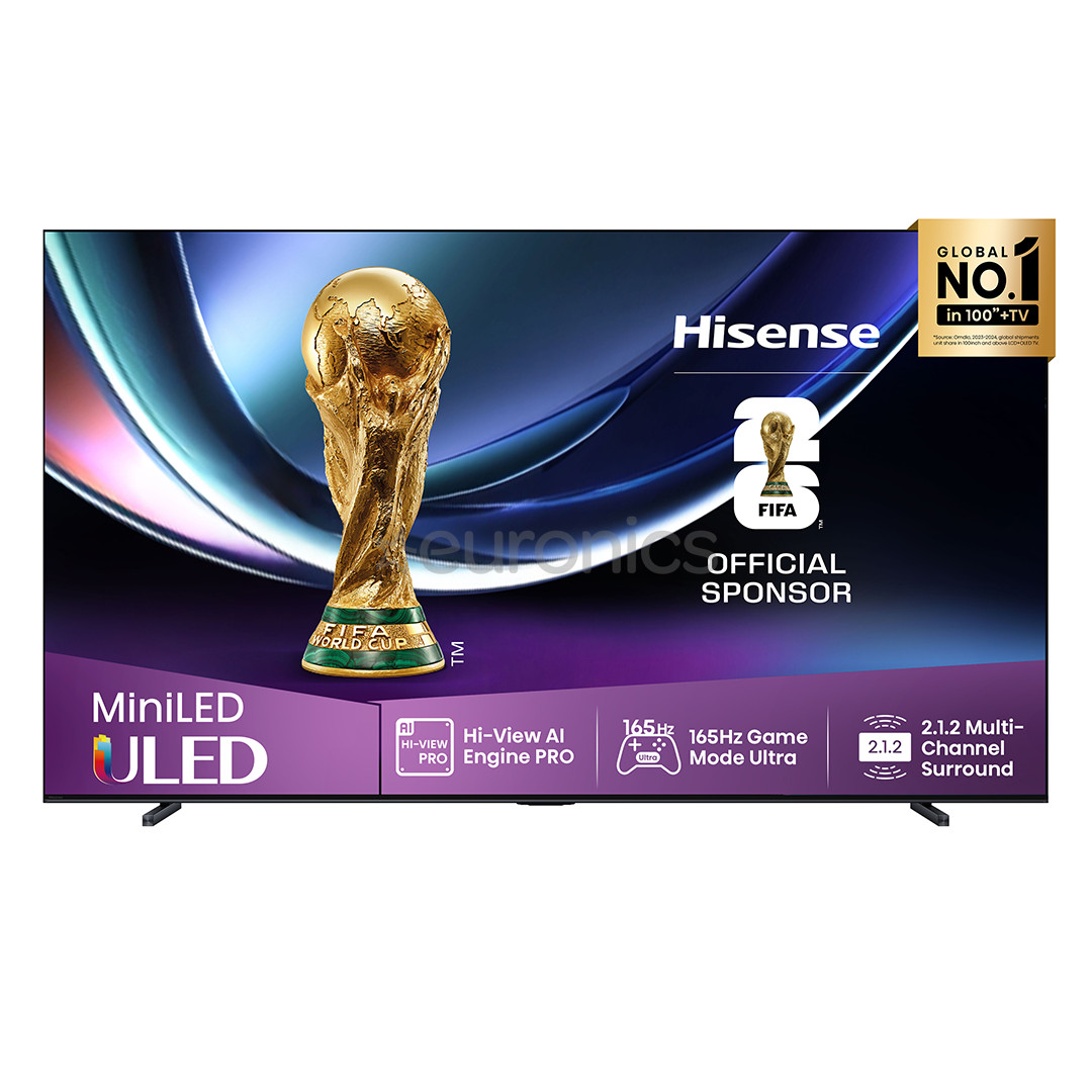 Hisense U7Q PRO, 100'', 4K UHD, ULED, Mini LED, black - TV