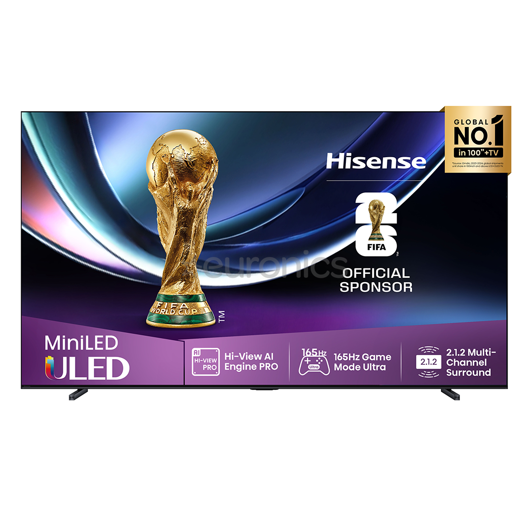 Hisense U7Q PRO, 100'', 4K UHD, ULED, Mini LED, must - Teler