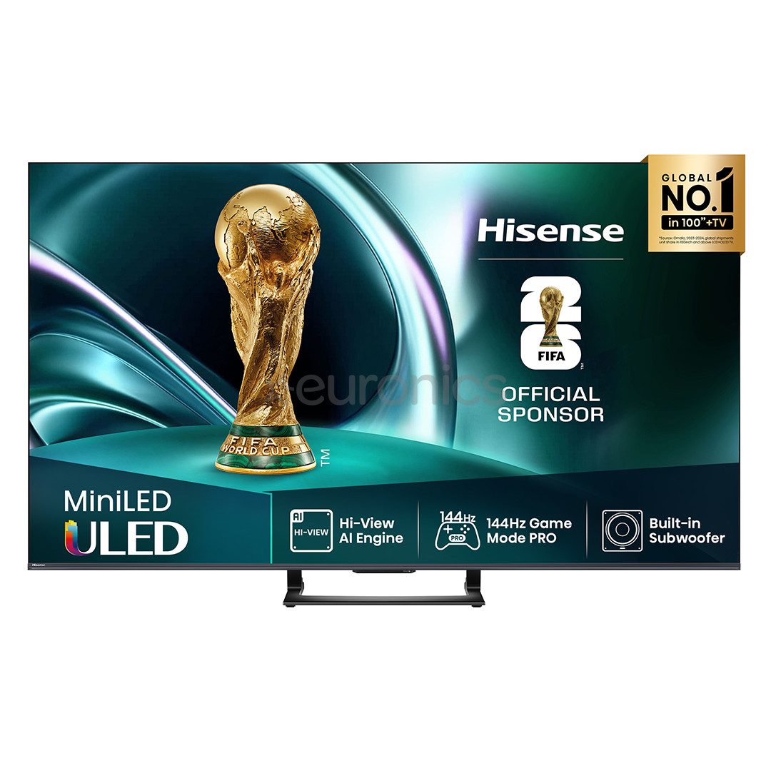 Hisense U7Q, 55'', 4K UHD, Mini LED, black - TV