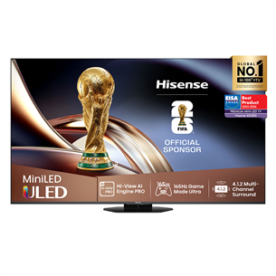 Hisense U8Q, 65'', 4K UHD, ULED, Mini LED, black - TV 65U8Q