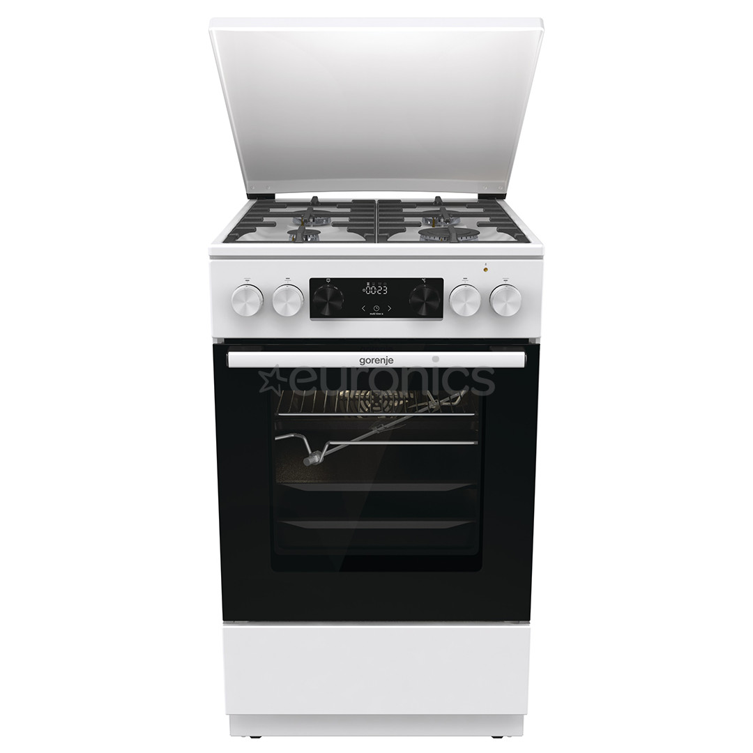 Gorenje, 70 L, width 50 cm, white - Gas cooker with electric oven