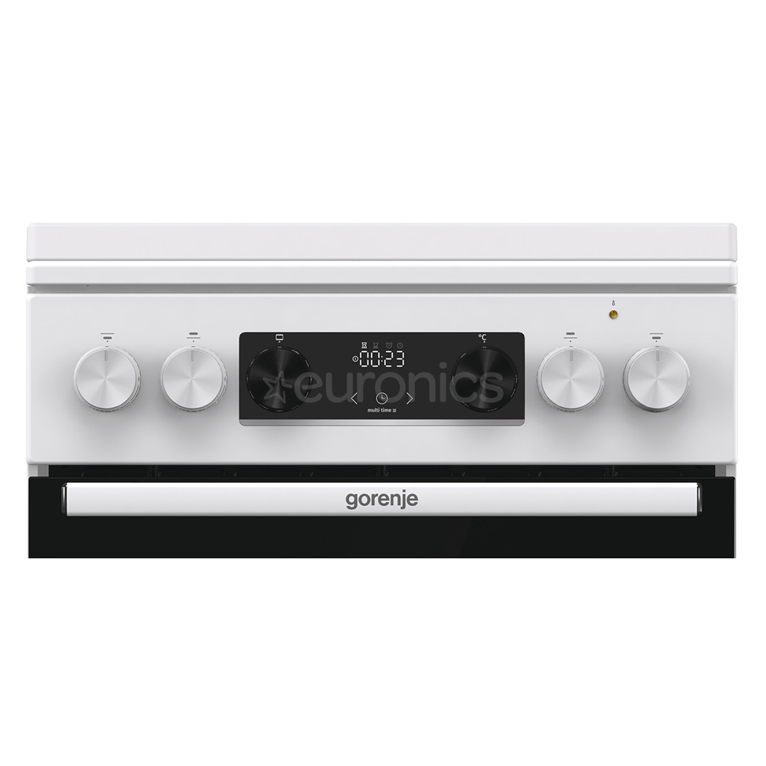 Gorenje, 70 L, width 50 cm, white - Gas cooker with electric oven