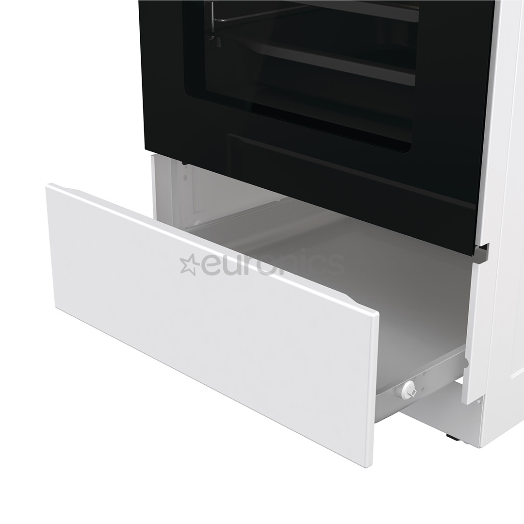 Gorenje, 70 L, width 50 cm, white - Gas cooker with electric oven