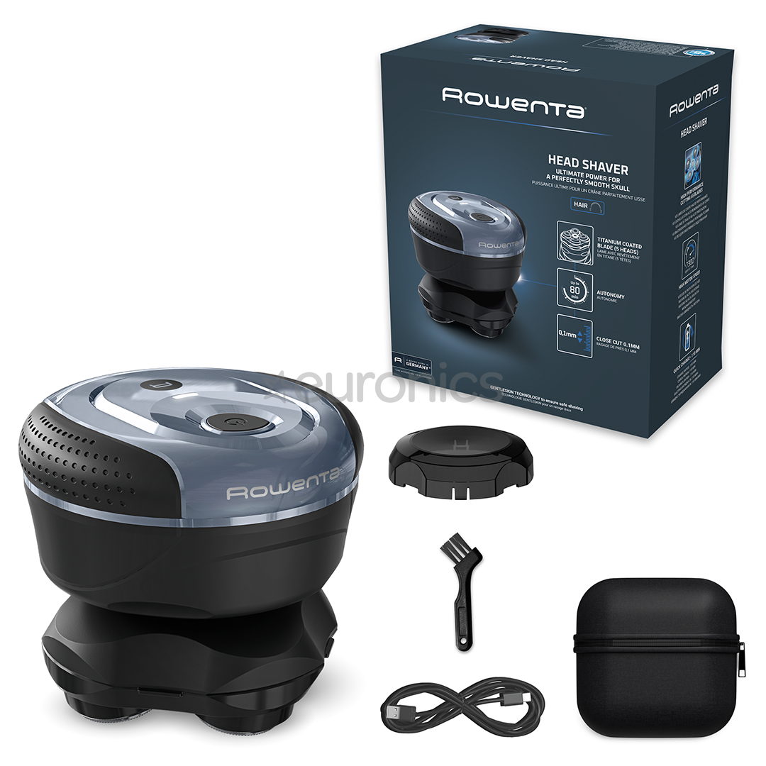 Rowenta GentleBald, Wet & Dry, black/blue - Head shaver
