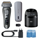 Braun Series 9 Pro+ Wet & Dry, станция SmartCare 6 в 1 и дорожный футляр PowerCase, темно-серый - Бритва