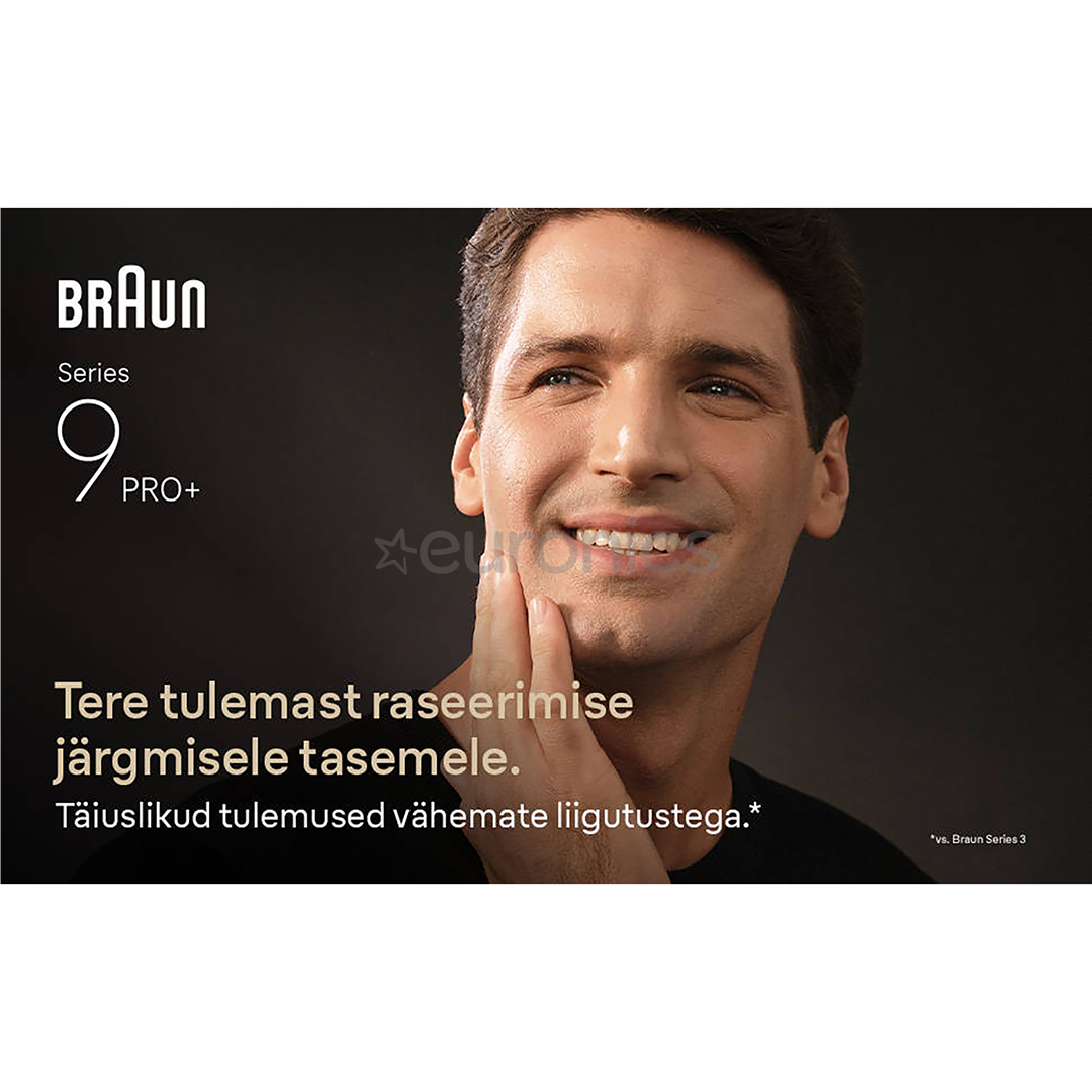 Braun Series 9 Pro+ Wet & Dry, станция SmartCare 6 в 1 и дорожный футляр PowerCase, темно-серый - Бритва