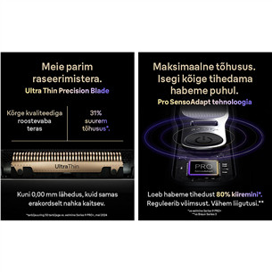 Braun Series 9 Pro+ Wet & Dry, 6-ühes SmartCare keskus ja PowerCase reisikarp, tumehall - Pardel