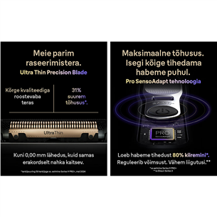 Braun Series 9 Pro+ Wet & Dry, станция SmartCare 6 в 1 и дорожный футляр PowerCase, темно-серый - Бритва