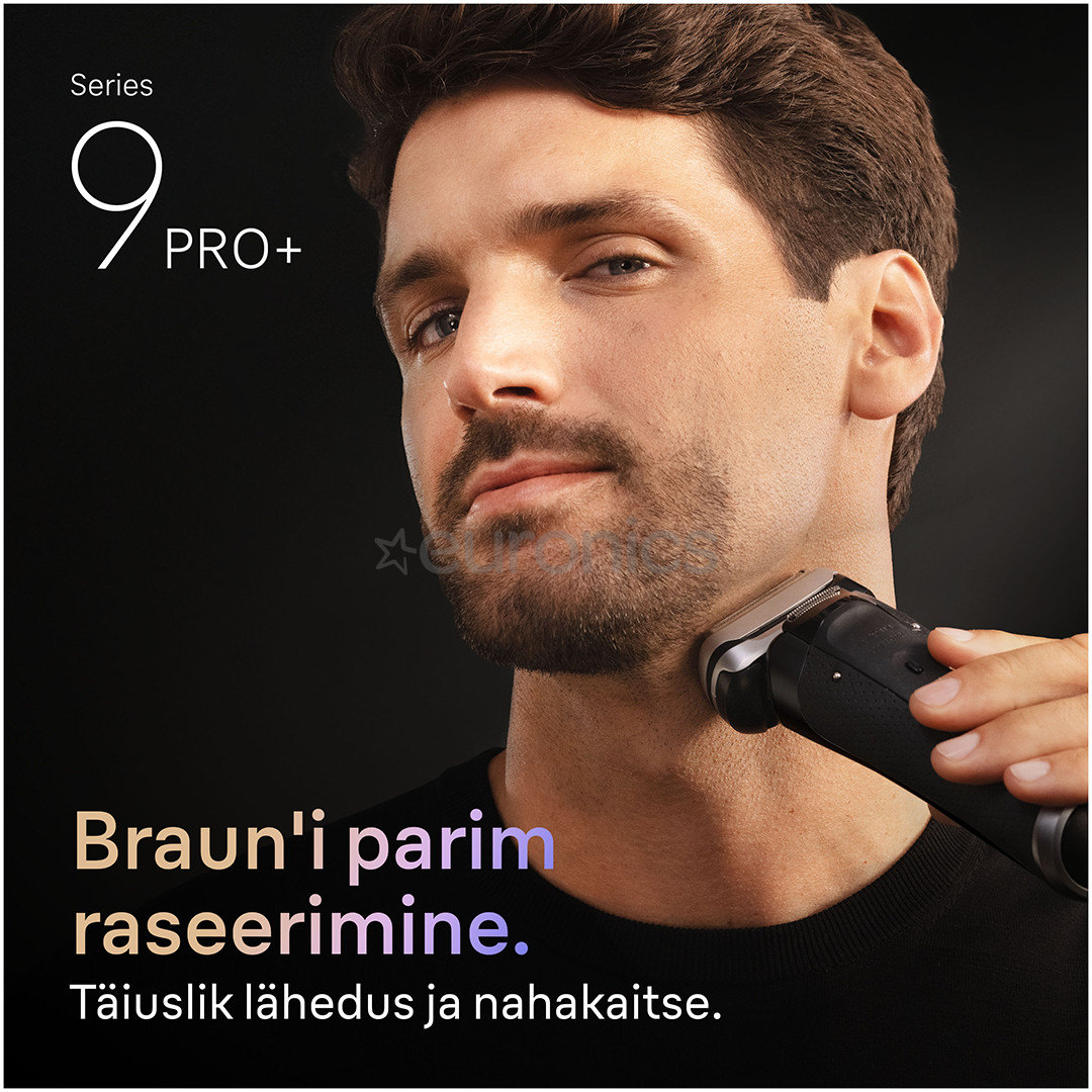 Braun Series 9 Pro+ Wet & Dry, 6-ühes SmartCare keskus ja PowerCase reisikarp, tumehall - Pardel
