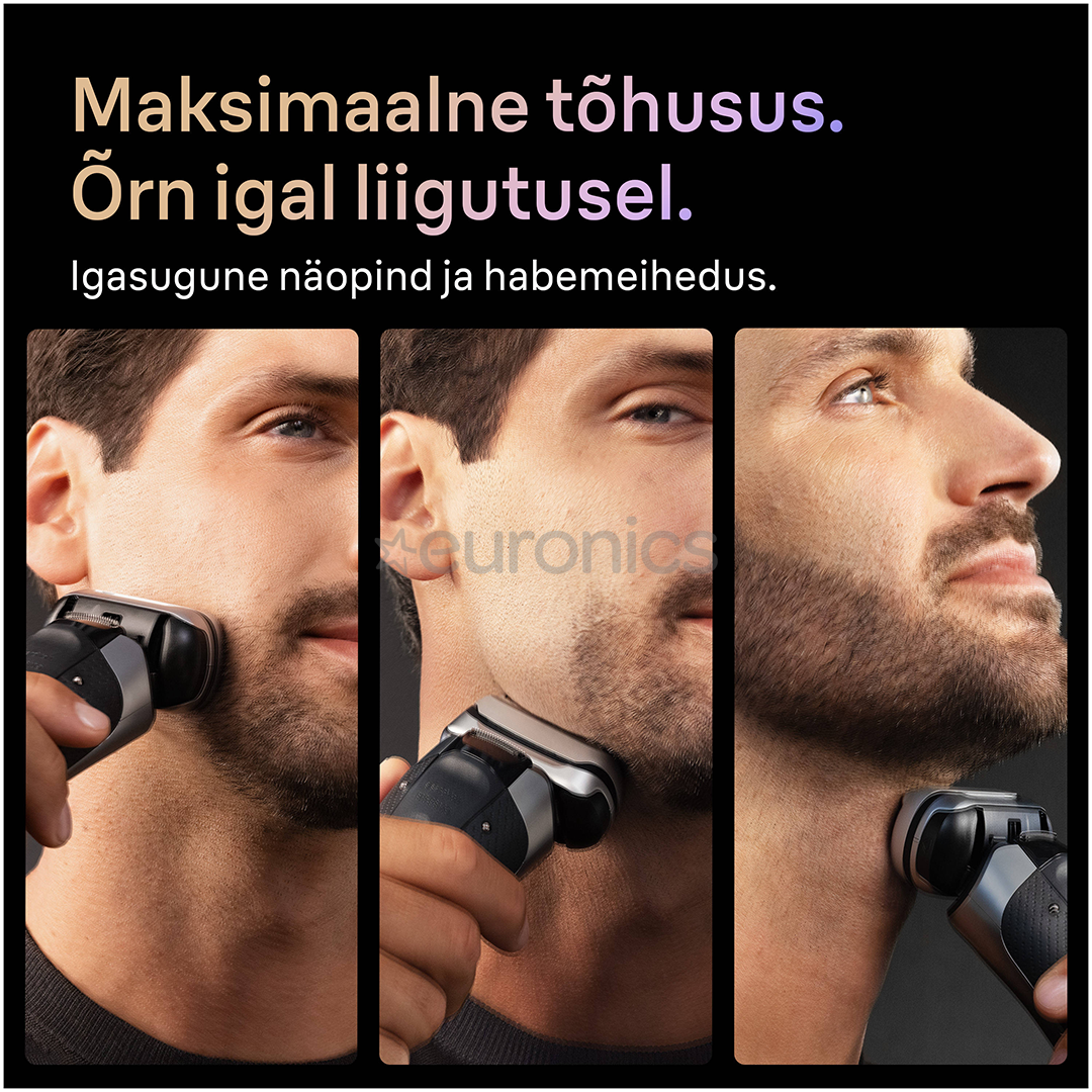 Braun Series 9 Pro+ Wet & Dry, станция SmartCare 6 в 1 и дорожный футляр PowerCase, темно-серый - Бритва