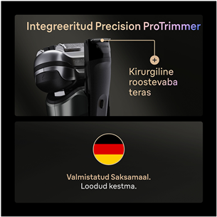 Braun Series 9 Pro+ Wet & Dry, станция SmartCare 6 в 1 и дорожный футляр PowerCase, темно-серый - Бритва