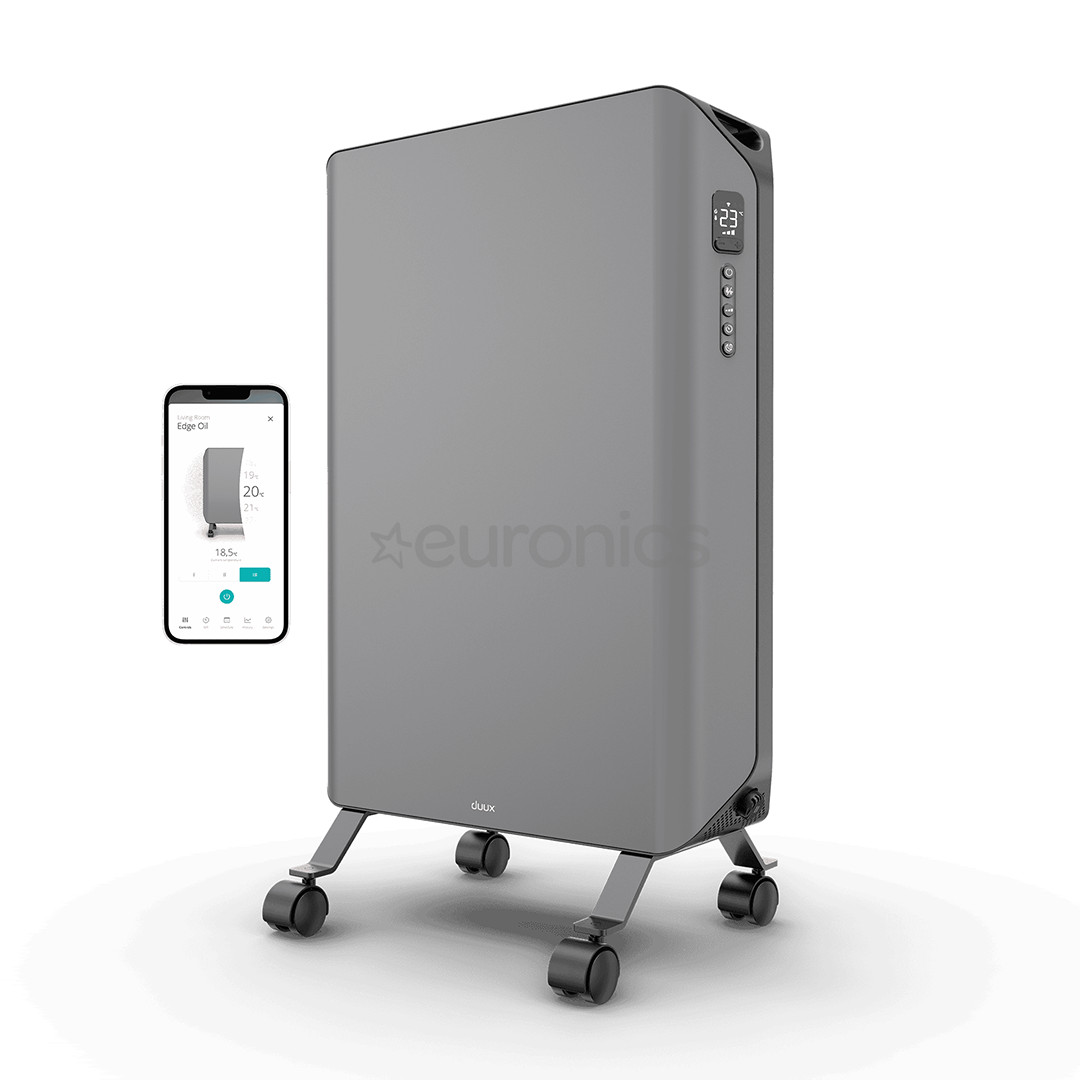 Duux Edge Oil, 2000 W, grey - Oil heater